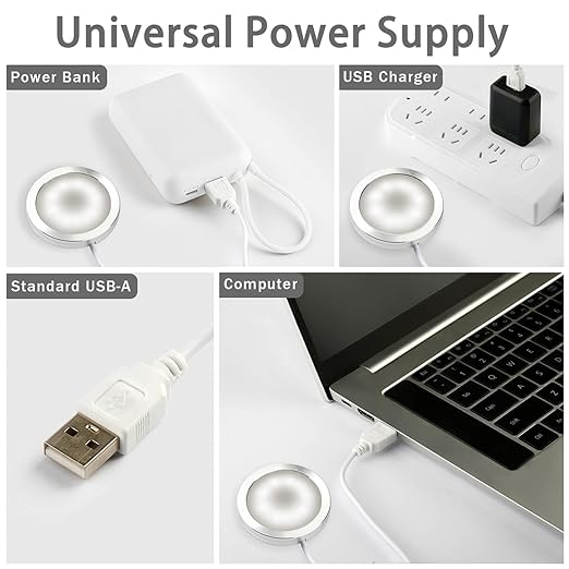 2 Set 3D Printer LED Lamp Kit 001, Compatible with Bambu lab H2D/A1/A1mini/P1S/P1P/X1C Makerworld Maker's Supply Hardware kit 5V USB Powered, 6000K White Light