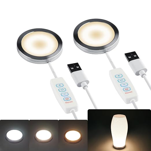 2 Set 3D Printer LED Lamp Kit 001 3 Colors Adjustable, Compatible with Bambu lab H2D/A1/A1mini/P1S/P1P/X1C Makerworld Maker's Supply Anycubic Makeronline Hardware kit 5V USB Powered, Multicolor