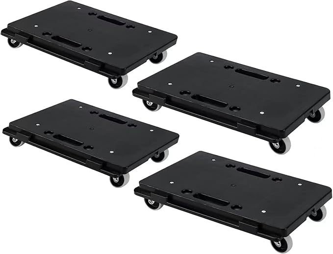 Furniture Movers Dolly Furniture Movers with Wheels, Portable Moving Rollers Leg Dollies for Heavy Furniture, 4 Wheels Small Flat Dolly, 880 Lbs Capacity