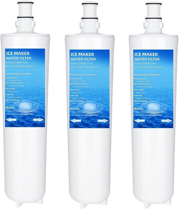 HF20-S HF20-MS HF25-S Water Filter Replacement Compatible with 3M High Flow Series Cartridge HF20-S, 5615103/HF20-MS, 5615109/HF25-S,5615203, Water Filtration System 3 Pack
