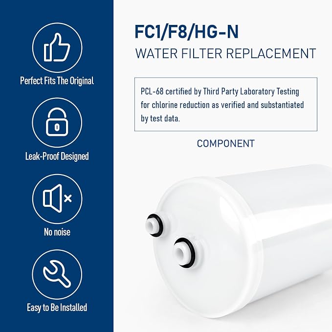 FC1, F8, HG-N Water Filter, Compatible with Enagic Leveluk F8 and HG-N Filters on K8, SD501(2011+), JRIV Machine (1 Pack)