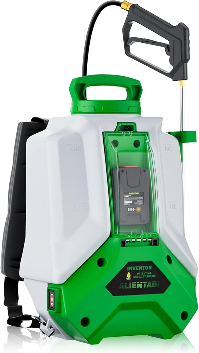 Battery Backpack Sprayer, Battery Powered Backpack Sprayer 36/65 PSI for Low Budget in Lawn and Garden 4GL for Watering