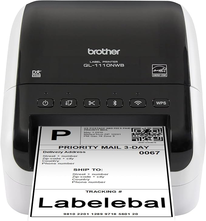 Compatible 4" x 6"(101mm x 152mm) Direct Thermal Labels Replacement for DK-1241 Shipping Mailing Postage Address Compatible for Brother QL Printer (12 Rolls + 1 Frame, 200 Labels/Roll)