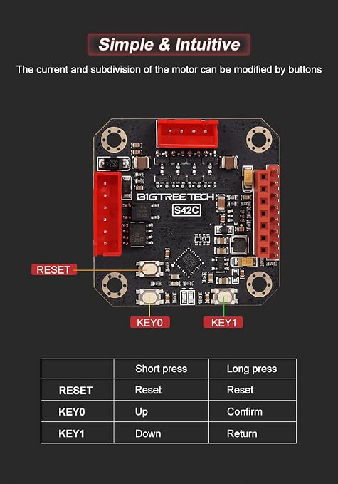 BIGTREETECH S42C V1.1 High Speed Closed Loop Driver Control Board 42 Stepper Motor Prevent Multi-Step and Losing Steps with Low Heat Generation for 3D Printer (S42C V1.1+Metal Protective Cover+Motor)