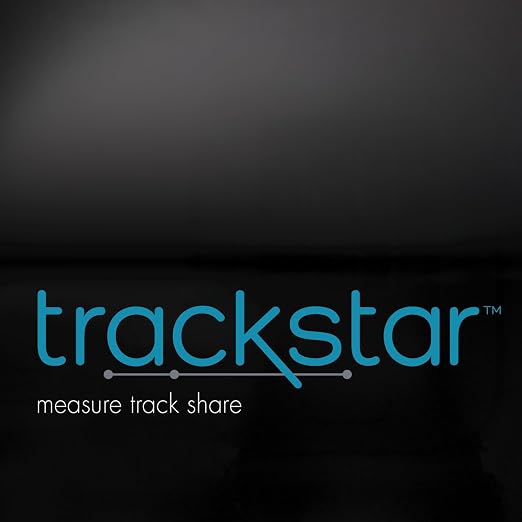 trackstar Black Digital Weight Scale | 440 lb Weight Capacity | trackstar Monitoring App | Bluetooth iOS & Android Compatible | Measure, Track, and Share Results