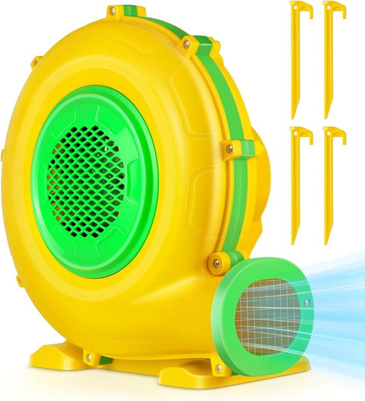 480W Bounce House Blower for Inflatables, 0.64HP Air Blower for Outdoor Bounce Houses, Water Slides, Paint Booths and Other Suitable Size Outdoor Inflatables Electric Air Pump Fan