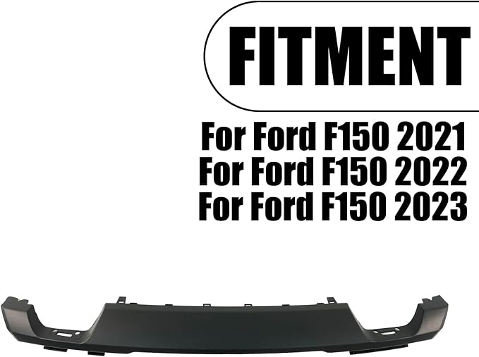 Front Bumper Skid Plate Lower Molding Trim Valance For Ford F150 2021 2022 2023 2024 OE Replacemnet ML34-17F771-ACW (Matte Black)