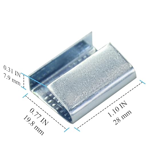 Open Serrated Strapping Seals for 3/4" Polyester Poly Polypropylene Strap Pallet Banding Clips(200)