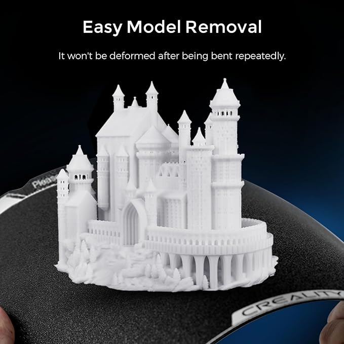 Creality Official K1 Max Build Plate PEI Sheet, 315x310mm Textured Removable Flexible Spring Surface Excellent Heat Resistance Heated for K2 Pro/3 S1 Plus/K1 Max/Ender 3 V3 Plus(Without Magnetic Base)