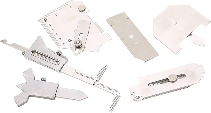 6Pcs Fillet Weld Set Fillet Welding Inspection Set Fillet Include Hi Lo Angle Measuring Tool