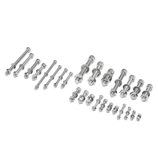 M5 M6 M8 M10 Metric Machine Bolt Assortment 304 Stainless Steel Cylindrical Head Screws and Bolt Hex Socket Head Cap Machine Screws Kit