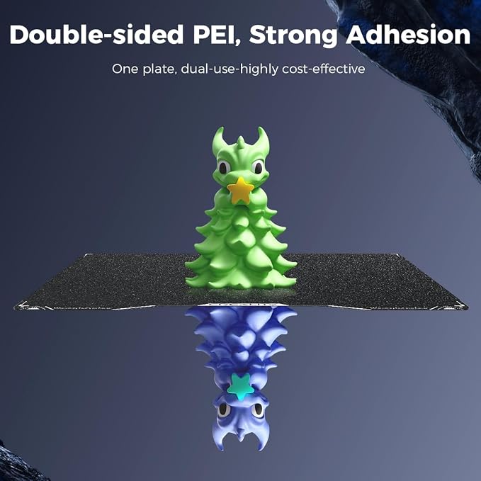 Creality Hi Build Plate Bed, PEI Double Sided Black Textured Plate, 280×265mm Flexible Spring Steel PEI Sheet, Easy Model Removal 3D Printer Platforms for Creality Hi Combo 3D Printer