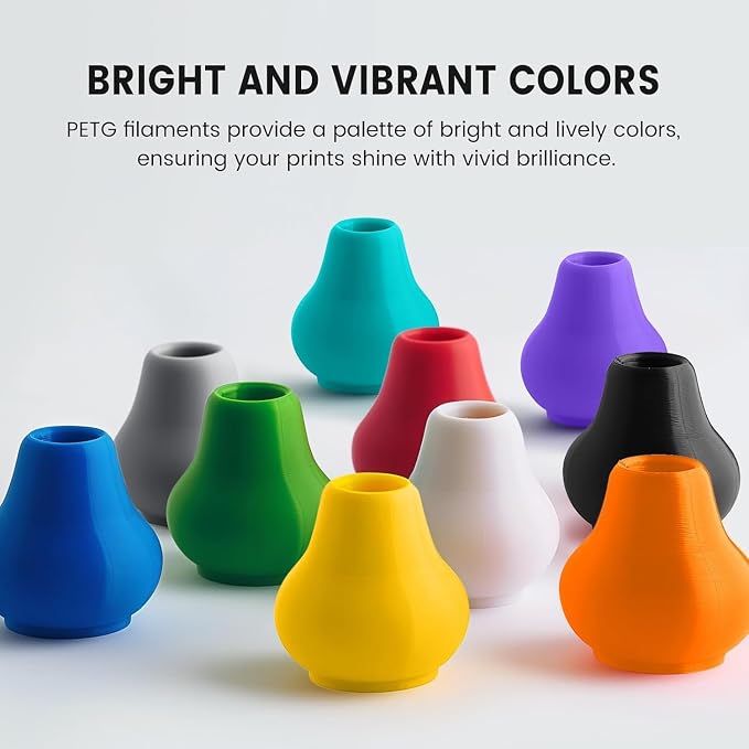 TECBEARS PETG Filament 1.75mm 1KG, 3D Printer Filament PETG, Strong Toughness, 1KG(330M) Filament High Precision, Dimensional Accuracy ±0.02mm,Lemon Yellow