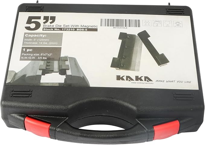KAKA INDUSTRIAL Vise Mount Metal Brake Bender,5-Inch(125mm) Magnetic Vise for 14Ga. (2mm) Steel & 1/8" Aluminum, Quick-Release for DIY Metalworking & Small Box Fabrication BDS-5