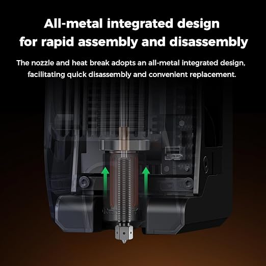 Creality K2 Plus/ K2 Pro/ K2 E3D Nozzle, Upgrade Obxidian™ High Flow Nozzle Assembly, Creality Hi Combo Extruder Hotend Nozzles, Supporting 600mm/s Printing (0.4mm)