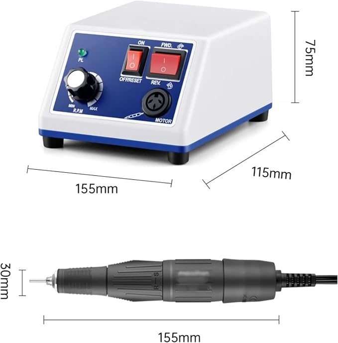 N3 Marathon Micromotor Polisher with 35K RPM Micro Motor Handle Jewelry,Ceramics,Silicone,Glasswork,Woodcarving. (N3, N)