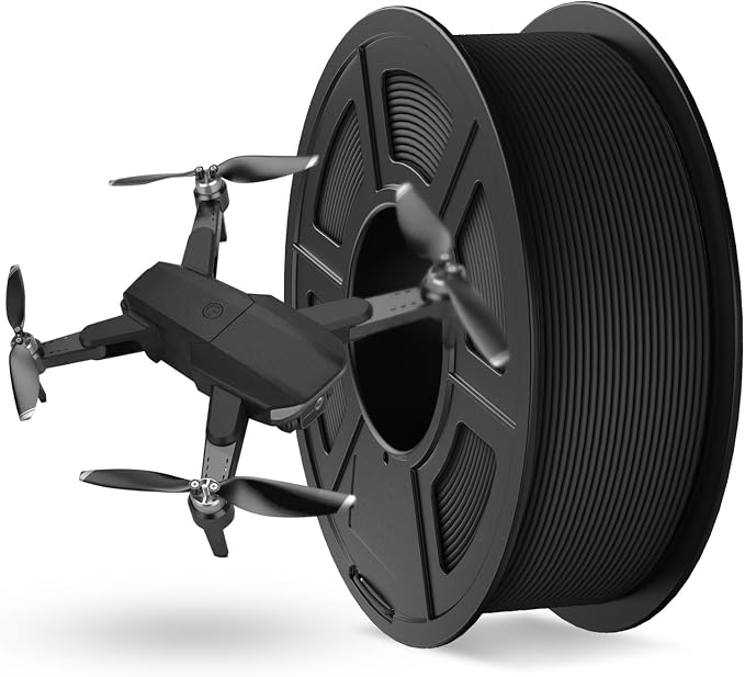 JAYO Rapid Matte PETG Filament 1.75mm Black 1.1KG, High Speed 30-600mm/s 3D Printer Filament, High Toughness & Impact Resistance, 1.1kg Spool(2.4lbs)