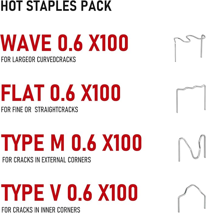 RX WELD Deluxe 2 in 1 Plastic Welder, Welding Repair Kit | 400PCS PCS Hot Staples & Rods, for Automotive Car Bumper, Kayak, Tank