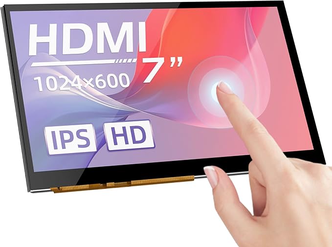 BIGTREETECH 7 inch HDMI Touch Screen Display 1024x600, IPS 160° View Angle Monitor Compatible with Sovol-SV08 Raspberry-Pi 4B, 3B, Banana Pi, Windows 10 8 7