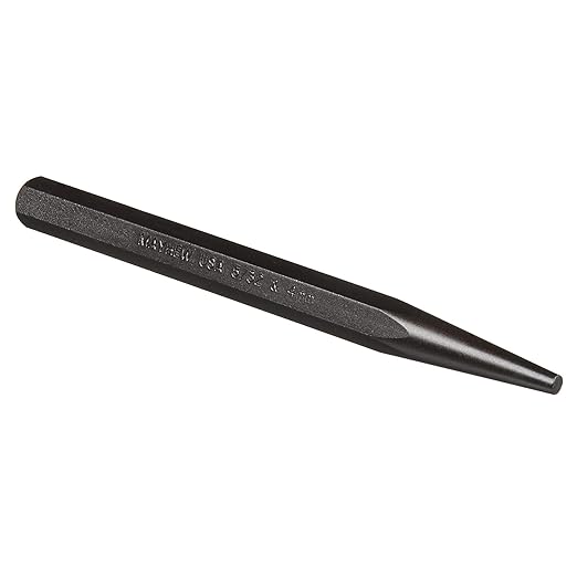 Mayhew Tools 70005 Solid Punch, 5/32" x 5", Shot Blast Finish
