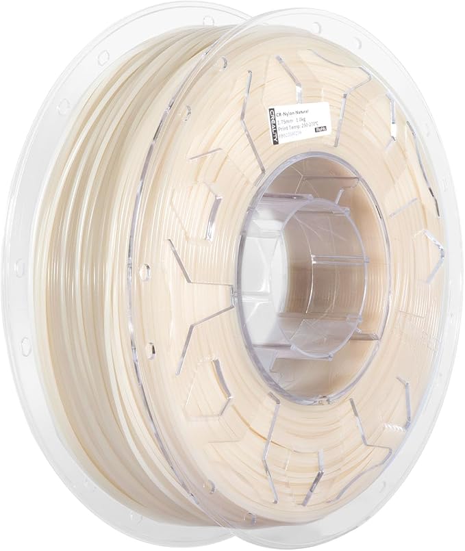 Creality Nylon Filament 1.75mm, 3D Printer Filament, 1.0kg (2.2lbs) Spool, No Warp Enhanced Toughness, Dimensional Accuracy ±0.03mm Printing Filament, for 3D Printers (Nylon)