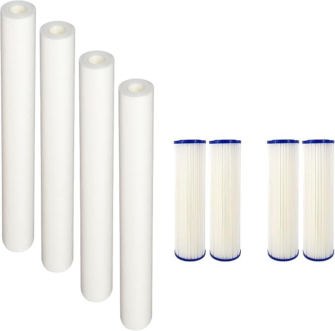 CFS Whole House Water Filters Compatible with EQ-304-20, EQ-PFC.35 | CFS – Whole House Water Filter Cartridges Compatible with EQ-304-20 & EQ-PFC.35 Pre & Post Replacement Filter Set – 4 Pack