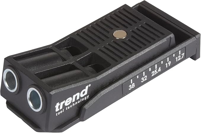 Trend Twin Pocket Hole Jig with HSS Drill Bit & Depth Setting Collar, Square Drive Bit & Pocket Hole Screws Selection, PH/JIG/C