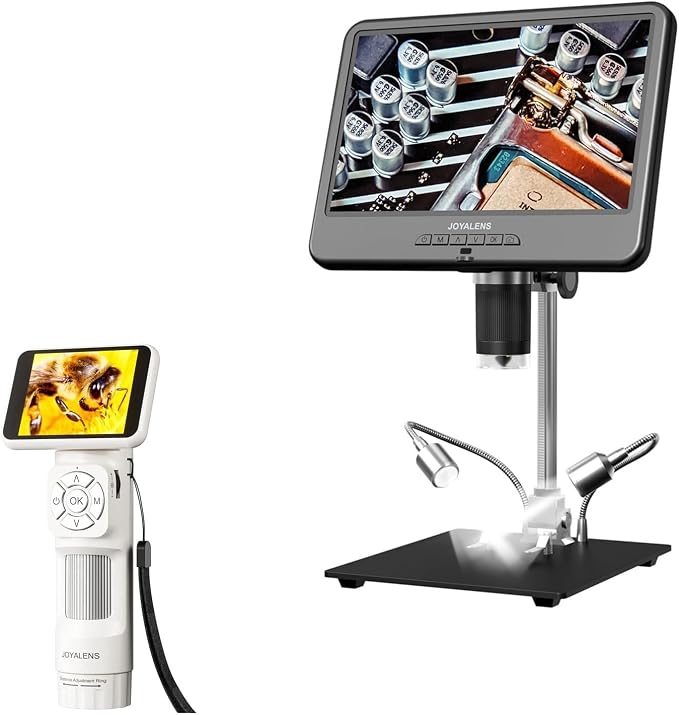 JL210 10.1'' Digital Microscope for Adults + JOYALENS JL113 Handheld Portable Microscope for Kids