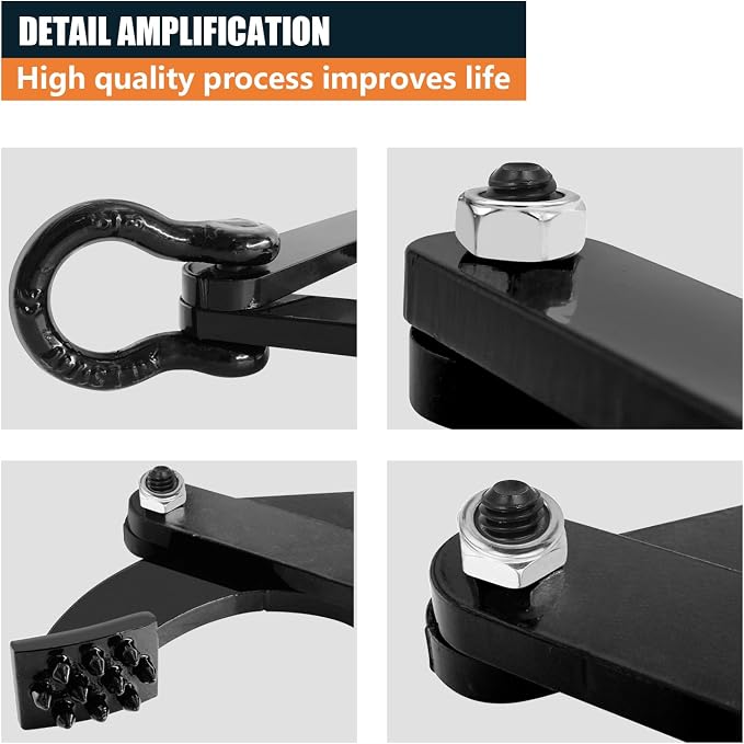 Pallet Puller Clamp 8800lbs 4 Ton Tree Puller Tool, Stump Puller, Pallet Grabber Black, Compatible with Chain/Strap with Hooks for Lifting/Pulling