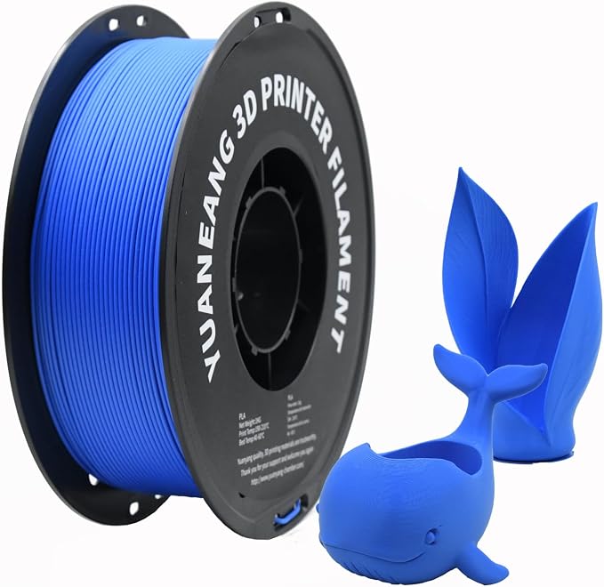 Matte Sapphire Blue PLA 3D Printer Filament 1.75mm, 1kg Spool, Deep Matte Blue Finish, ±0.03mm Precision, Low-Warp & Easy Printing, Ideal for Models, Crafts, Prototypes