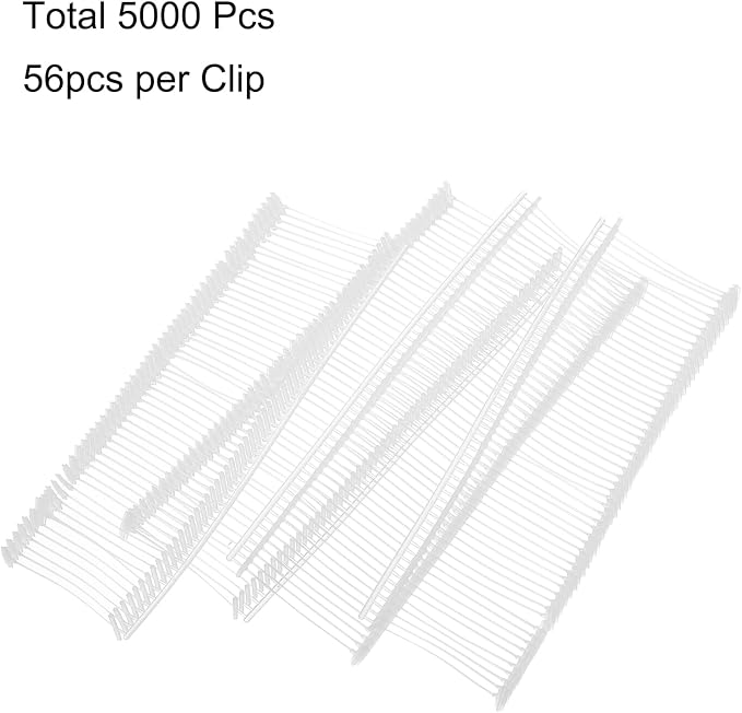 uxcell 5000pcs Standard Tagging Gun Fasteners 25mm Tagging Barbs Pins PP Plastic Tag for Price Tagging Gun, Clothing Tags Gun Attachments for Clothes Bag Fabric, White
