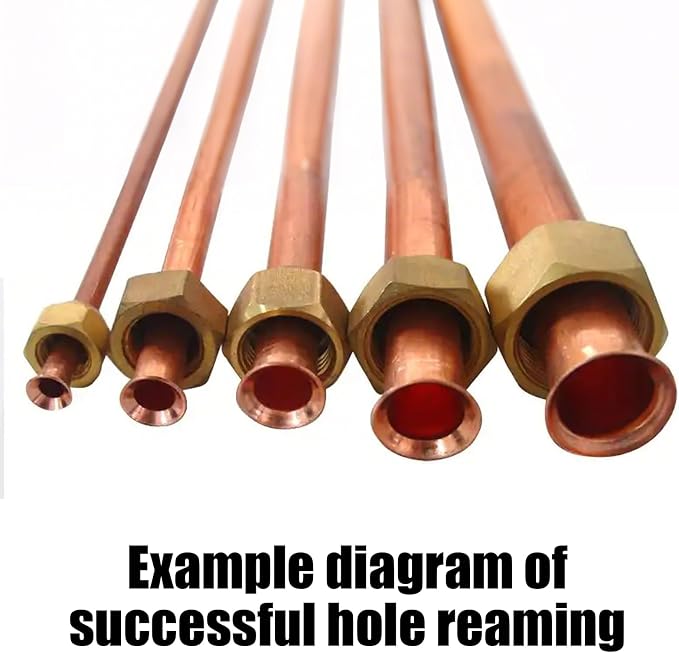 Flaring Tool Kit 3/16”-3/4” and 5-19mm, Single 45° 7 Dies Eccentric Tubing Flare Tool with Clutch Deburring Tool Cutter for Copper Pipe Tube(5 in 1 Set)
