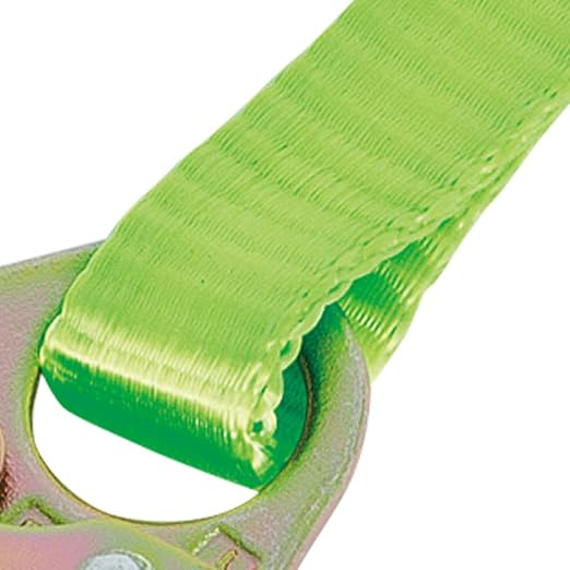 Peakworks Restraint Lanyard with Snap Hooks - Lightweight, 1" Wide Heavy Duty Polyester Webbing, Hi-Vis Green - Use for Inspection Work, Construction, Demolition & Maintenance - 4 Ft Length