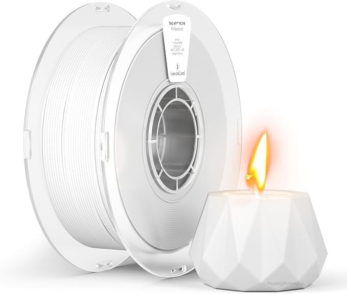 kexcelled Flame Retardant PC Filament 1.75mm,White Polycarbonate Filament,PC FR with UL94 V0 Grade Halogen-Free Fire Retardant &Heat Resistant，1kg Spool (2.2lbs)