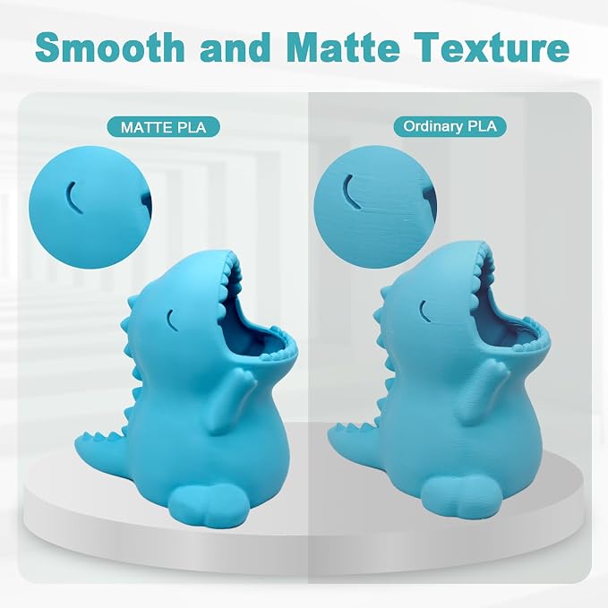 1.75mm Matte PLA Filament 8 Colors 250g 8 Pack, Low Warping Smooth Print 3D Printer Filament for Most FDM Printers