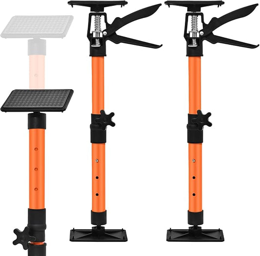 Adjustable Support Pole - Cabinet Jack, Drywall Lift, 16.2-31.9 Inch Adjustable Height, Supports up to 154lbs, 3rd Hand System for Ceiling, Cargo Bars, Cabinet Installation (16.2"-31.9" 2PC)