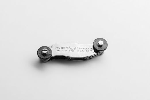 PEC Tools Metric Screw Pitch Gauge, 28 Leaves, 0.5-7mm, Made in USA