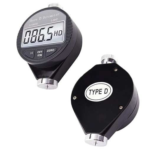 Rubber Hardness Tester Digital Shore Type D Durometer Hardness Tester 0~100HD Shore D Tire Hardness Tester Meter with LCD Display for Ultra-Hard Rubber,Thermal Plastic,Tire,Resin, Fiber,Glass