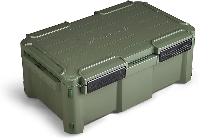 Plano GoNow Box, Waterproof Gear Storage, Heavy-Duty Outdoor Utility Container with Tray and Dividers for Tools and Accessories, Large, Olive Drab