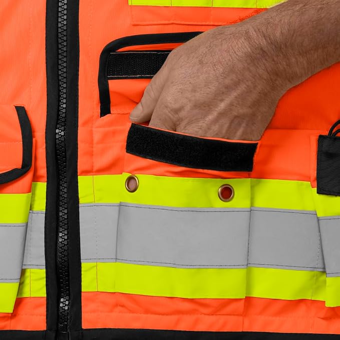 Ironwear 1278 Class 2 Flame-Retardant Safety Vest with Zipper