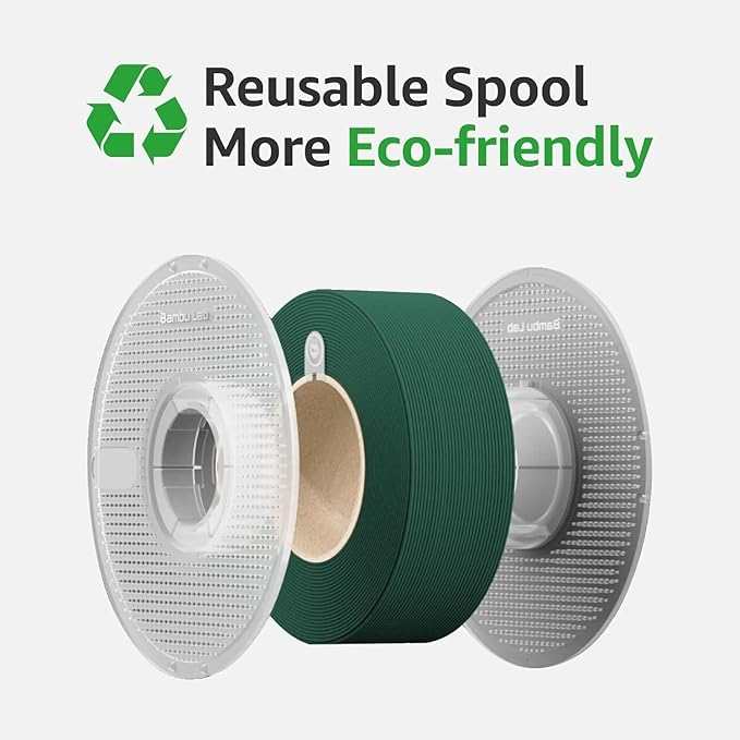 Bambu Lab PLA Silk+ Filament 1.75mm 1kg Spool - PLA 3D Printer Filament, Smooth Finish, Low Warp, Easy to Print, Compatible with Bambu Lab & Most FDM 3D Printers - Baby Blue (13603) - Spool