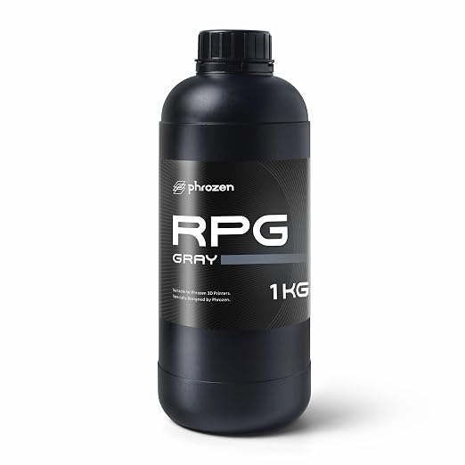 phrozen 3D Printer Rapid Resin [RPG], Low Shrinkage Superior Precision Smooth Surface Finish, 405nm LCD UV-Curing Photopolymer Resin, Gray (1KG)