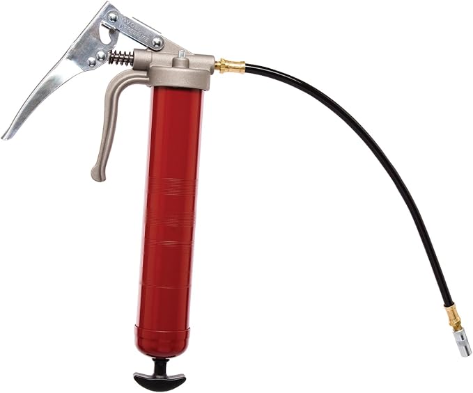 Alemite 555-E Heavy Duty Grease Gun, 16 oz (7500 psi Hose/Coupler/Grease/Pistol Grip Gun)