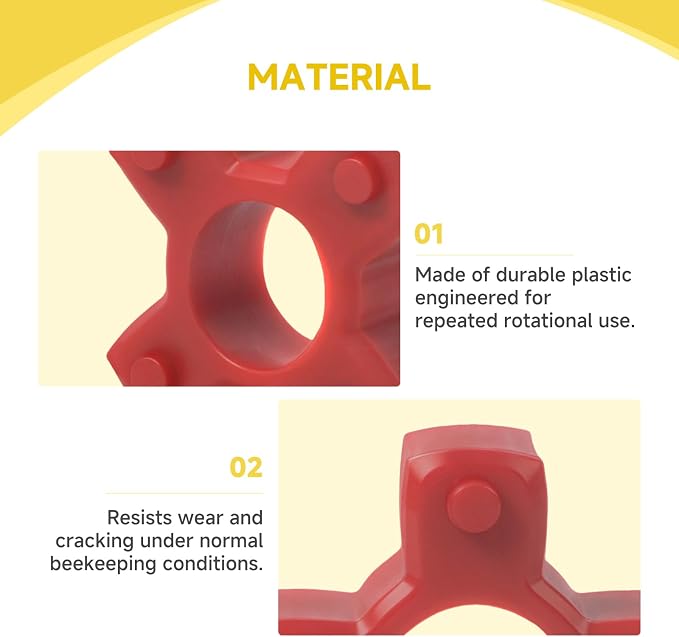 (6-Pack PT-BE-BU01 Honey Extractor Plastic Bushing Connector for 2-4 Frame Electric Honey Extractor Replacement Parts