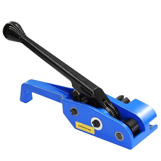 Heavy Duty Banding Strapping Tensioner & Cutter Manual Packaging Tools Windlass for 1/2"-3/4" Width Polyester Poly Strap(Alloy Steel Material)