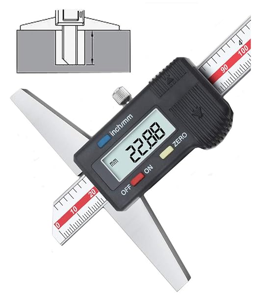 Depth Gauge Vernier Caliper,0-6"/150mm,0-8"/200mm,0-12"/300mm (Digital 0-200mm)