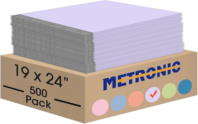 Metronic Poly Mailers 19x24 Inch 500 Pcs, Large Shipping Bags for Clothes, Shipping Envelopes for Small Business, Strong Adhensive Mailing Bags, Lilac Purple