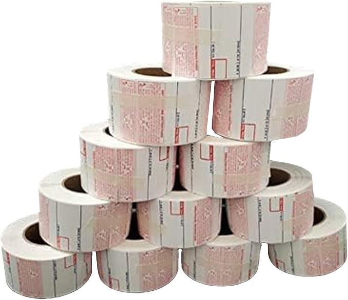 Aquos CAS CL-8040 Printing Scale Label Rolls | Direct Thermal Labels on Thermal Paper | Label Roll with Strong Adhesive | Pre-Cut | Smudge-Free | Made in USA