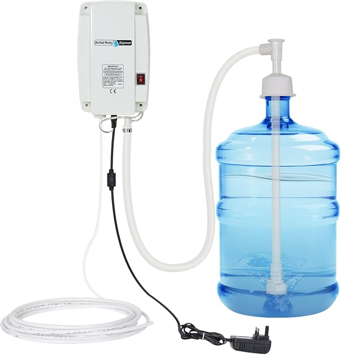 LIYUAN 5 Gallon Auto Bottled Water Pump System 5Gallon Water Jug Pump Portable Water Dispenser Five Gallon Drinking Water Pump System for Refrigerator Ice Maker Coffee Fridge Water Pump