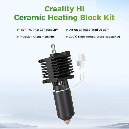Creality Official Hi Hotend Kit, Upgrades Ceramic Heating Block Kit, Unicorn Quick Swap 3D Printer Nozzle, High Flow Extruder Heater Block, All Metal Integrated Accessories for Creality Hi Combo